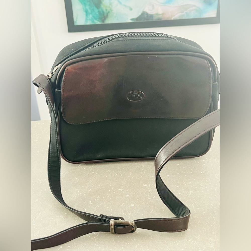 Italian Tony Perotti Black and Brown Messenger Bag